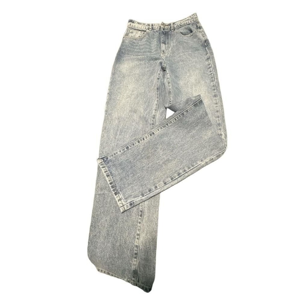 SHEIN Women's Mid-Rise Light Wash Straight Leg Denim Jeans Size M